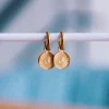 RVS creolen met bedel 'moon & sun' – goud